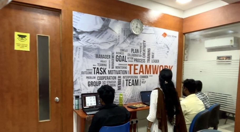 Teamwork wall in the Epic Mind lab